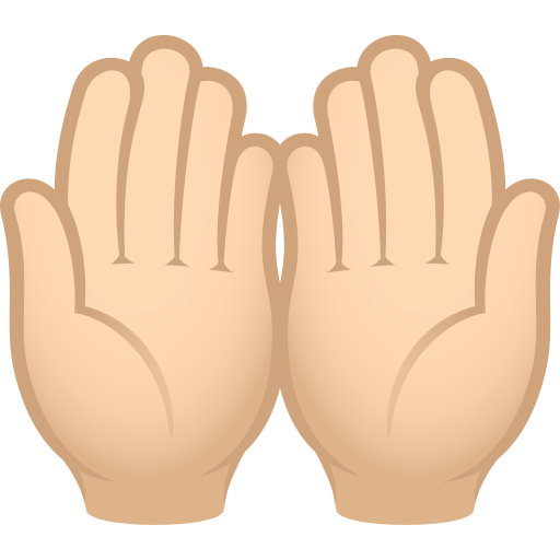 Handflächen Nach Oben: Helle Hautfarbe
