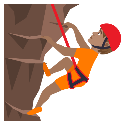 Bergsteiger(In): Mittlere Hautfarbe