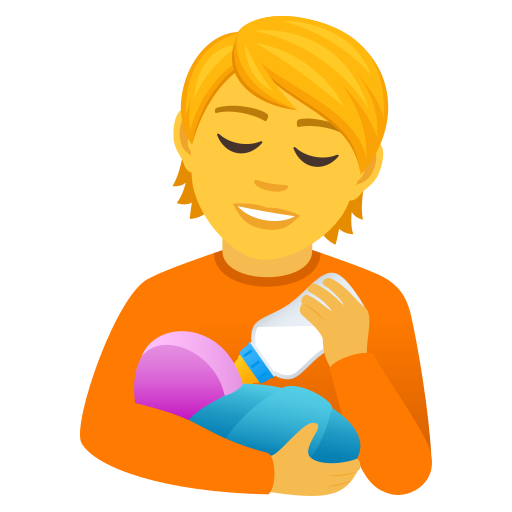 Person, Die Ein Baby Füttert