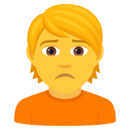 Missmutige Person