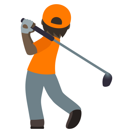 Golfer(In): Dunkle Hautfarbe