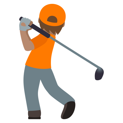 Golfer(In): Mittlere Hautfarbe
