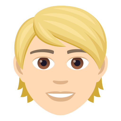 Person: Helle Hautfarbe, Blondes Haar