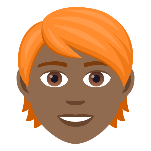 Person: Mitteldunkle Hautfarbe, Rotes Haar