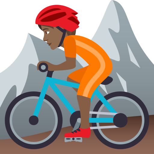 Mountainbiker(In): Mitteldunkle Hautfarbe
