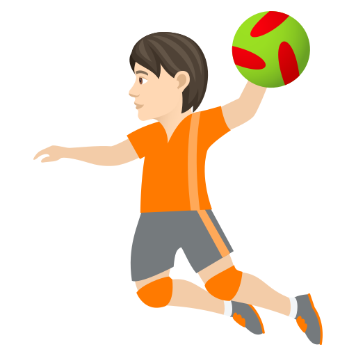 Handballspieler(In): Helle Hautfarbe