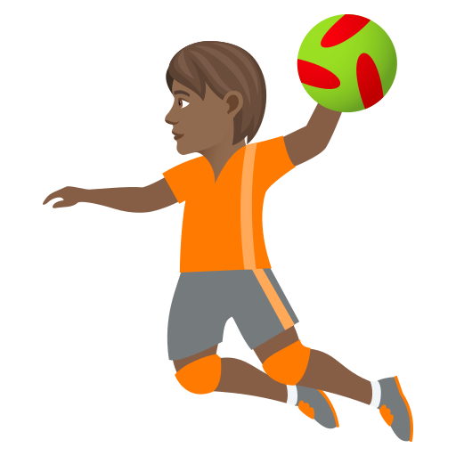 Handballspieler(In): Mitteldunkle Hautfarbe