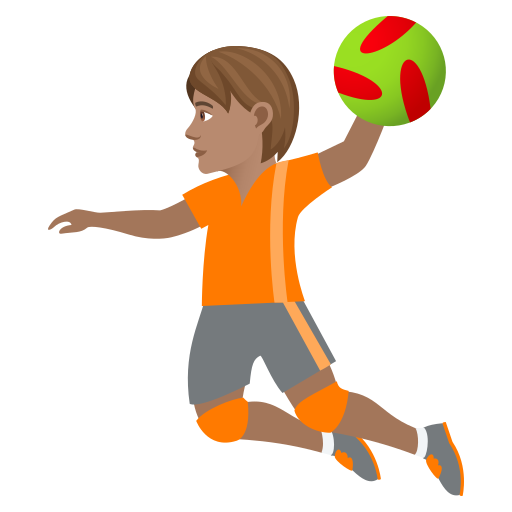 Handballspieler(In): Mittlere Hautfarbe
