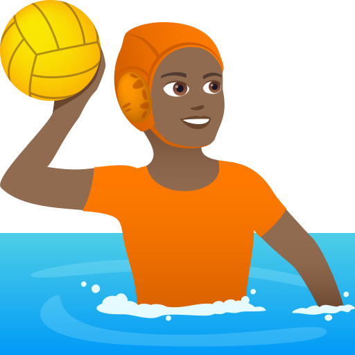 Wasserballspieler(In): Mitteldunkle Hautfarbe