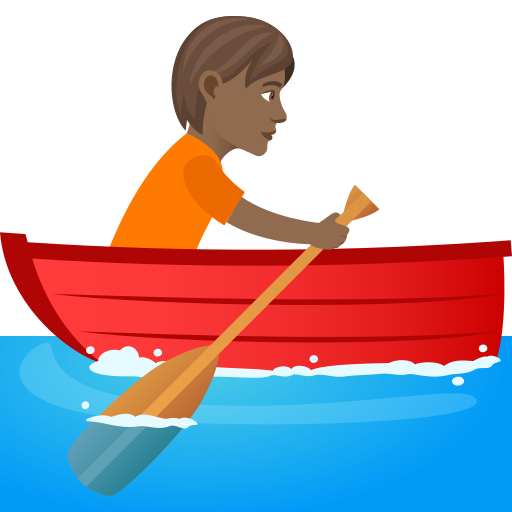 Person Im Ruderboot: Mitteldunkle Hautfarbe