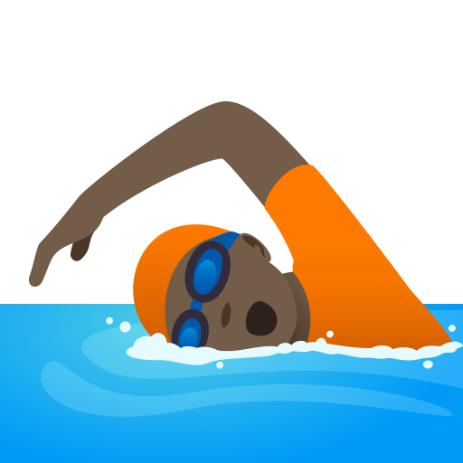Schwimmer(In): Dunkle Hautfarbe