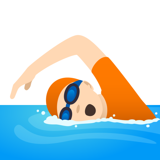 Schwimmer(In): Helle Hautfarbe