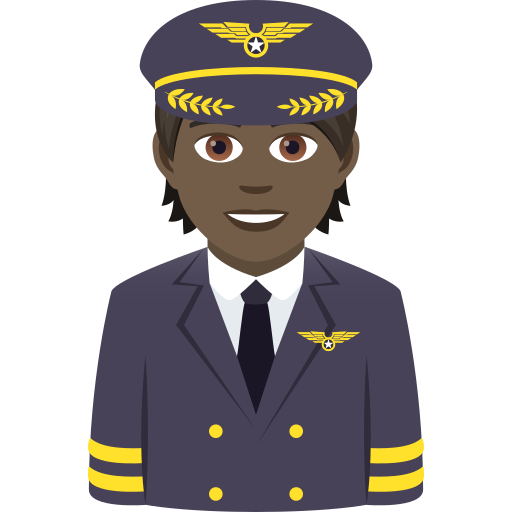 Pilot(In): Dunkle Hautfarbe
