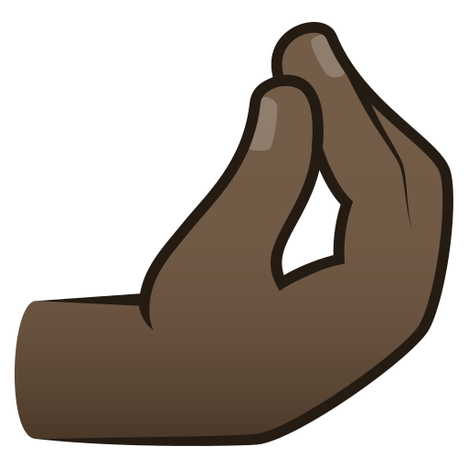 Zusammengedrückte Finger: Dunkle Hautfarbe