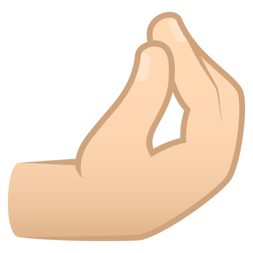 Zusammengedrückte Finger: Helle Hautfarbe