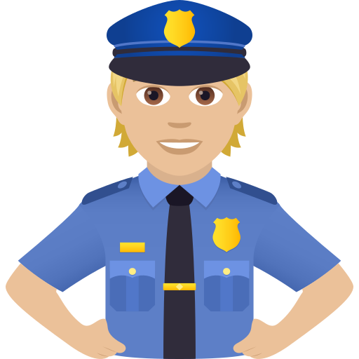 Polizist(In): Mittelhelle Hautfarbe