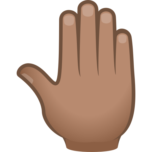 Erhobene Hand Von Hinten: Mittlere Hautfarbe