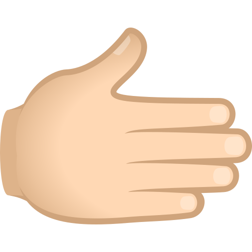 Rechte Hand: Helle Hautfarbe