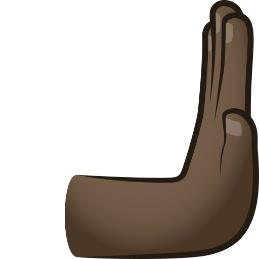 Nach rechts drückende Hand: Dunkle Hautfarbe