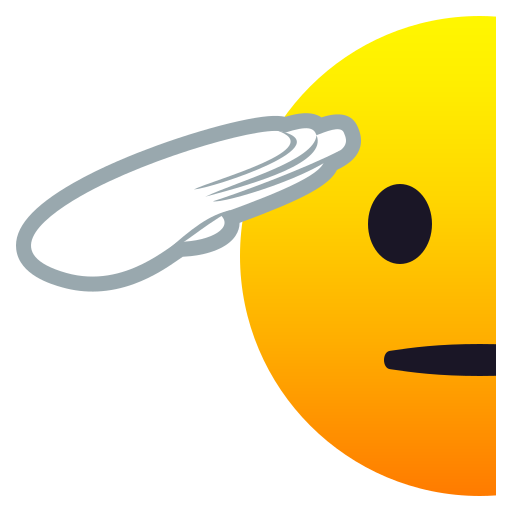 Salutierendes Gesicht