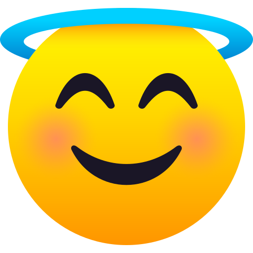 Lächelndes Gesicht Mit Heiligenschein