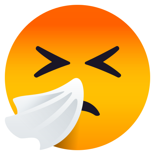 Niesendes Gesicht