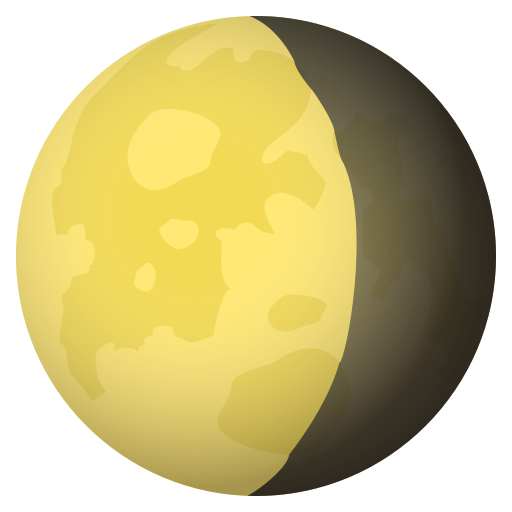Abnehmender Dreiviertelmond