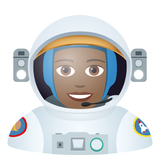 Astronautin: Mitteldunkle Hautfarbe