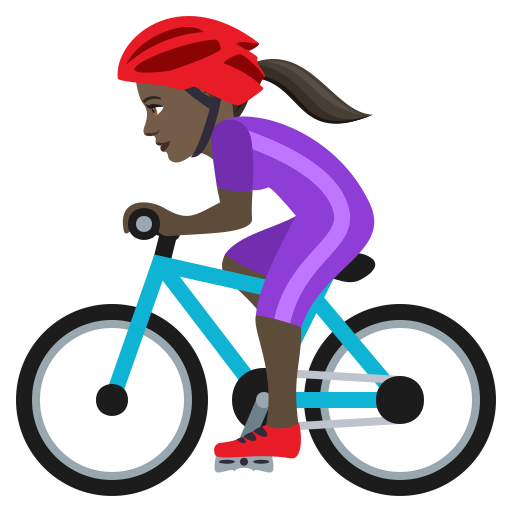 Radfahrerin: Dunkle Hautfarbe