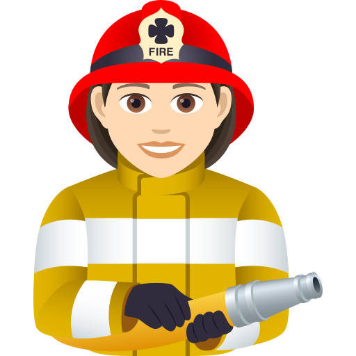 Feuerwehrfrau: Helle Hautfarbe