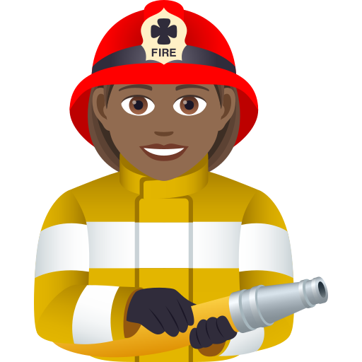 Feuerwehrfrau: Mitteldunkle Hautfarbe