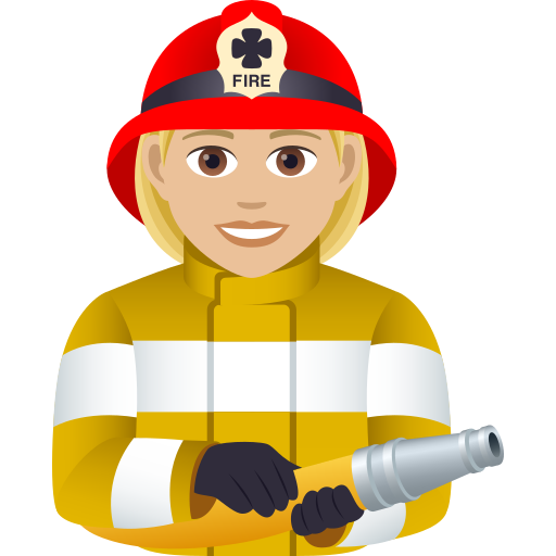 Feuerwehrfrau: Mittelhelle Hautfarbe