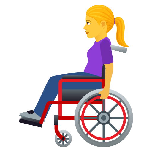Frau In Manuellem Rollstuhl