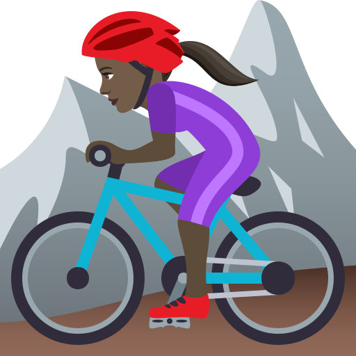 Mountainbikerin: Dunkle Hautfarbe