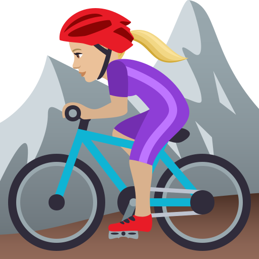 Mountainbikerin: Mittelhelle Hautfarbe