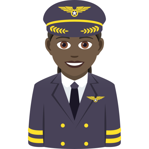 Pilotin: Dunkle Hautfarbe