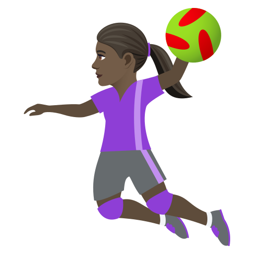 Handballspielerin: Dunkle Hautfarbe