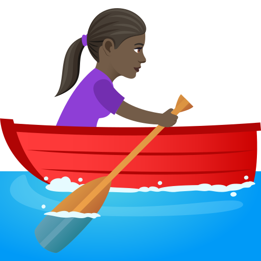 Frau Im Ruderboot: Dunkle Hautfarbe