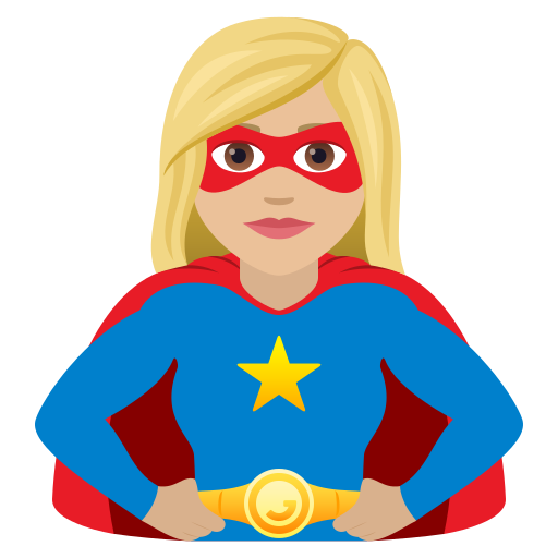 Superheldin: Mittelhelle Hautfarbe