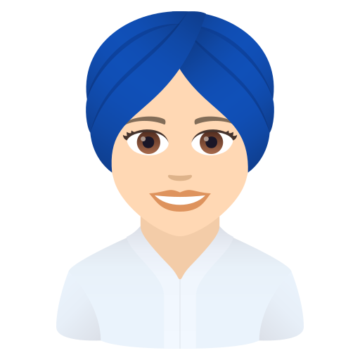 Frau Mit Turban: Helle Hautfarbe