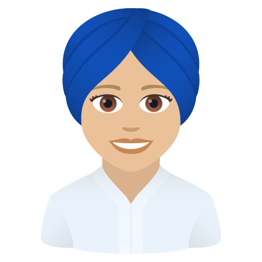 Frau Mit Turban: Mittelhelle Hautfarbe