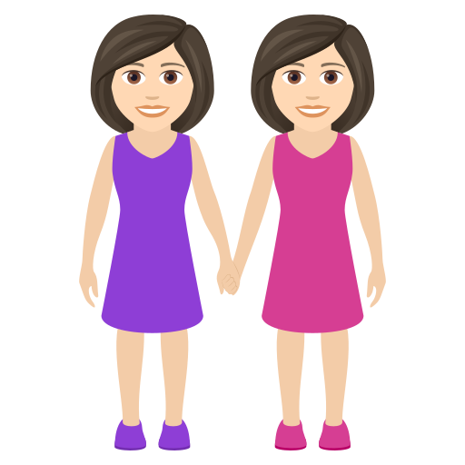 Händchen Haltende Frauen: Helle Hautfarbe