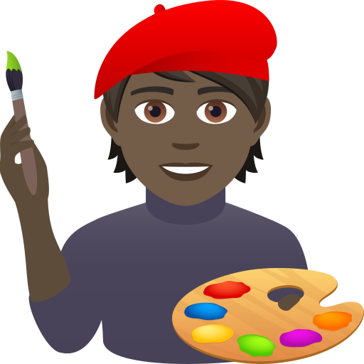 Художник: дуже темний тон шкіри для JoyPixels 9.0