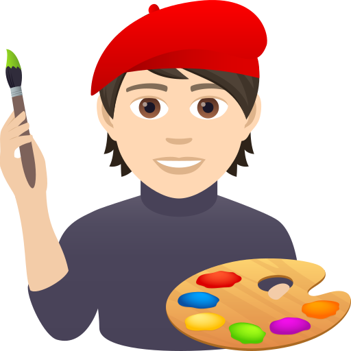 Художник: очень светлый тон кожи для JoyPixels 9.0