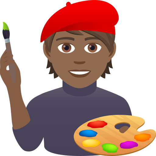 Художник: темний тон шкіри для JoyPixels 9.0