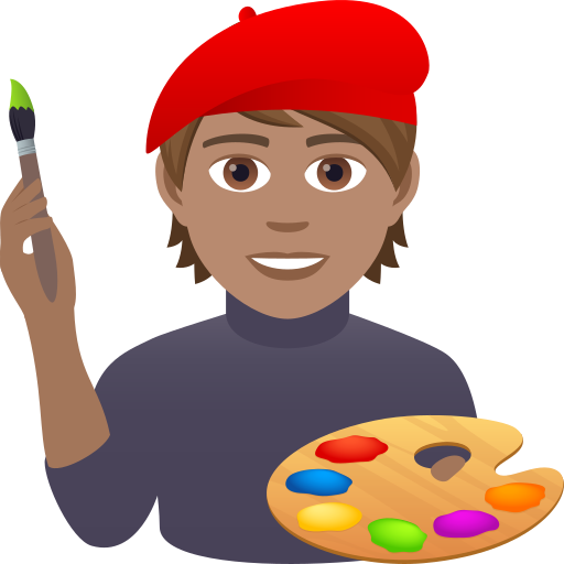 Художник: середній тон шкіри для JoyPixels 9.0