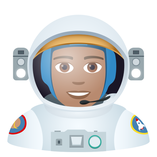 Космонавт: середній тон шкіри для JoyPixels 9.0