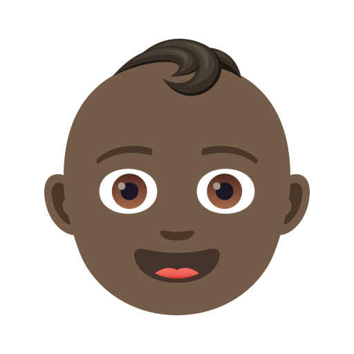 Младенец: очень темный тон кожи для JoyPixels 9.0