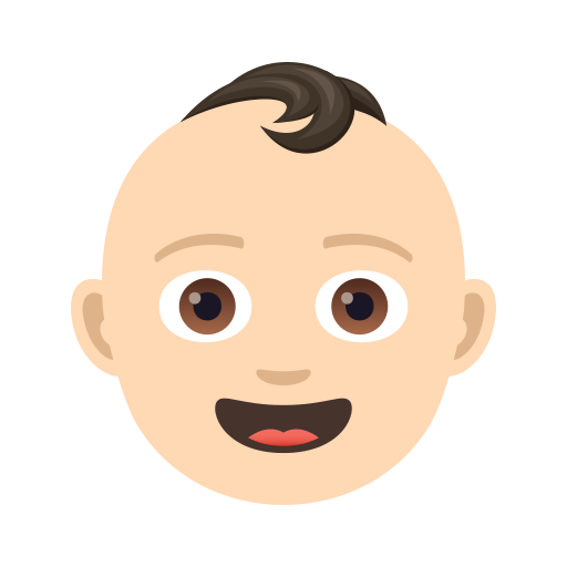 Немовля: дуже світлий тон шкіри для JoyPixels 9.0