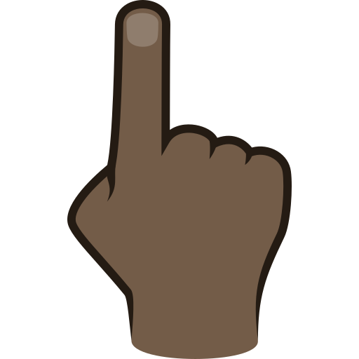Указывающий вверх палец: очень темный тон кожи для JoyPixels 9.0